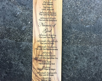 Names of God Olivewood Bookmark