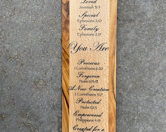 You Are maple with olivewood banding Bookmark
