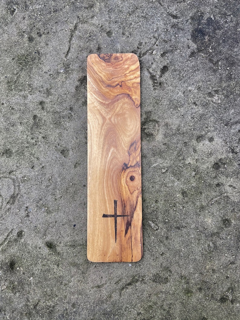 Christian Cross Olivewood Bookmark No tassel