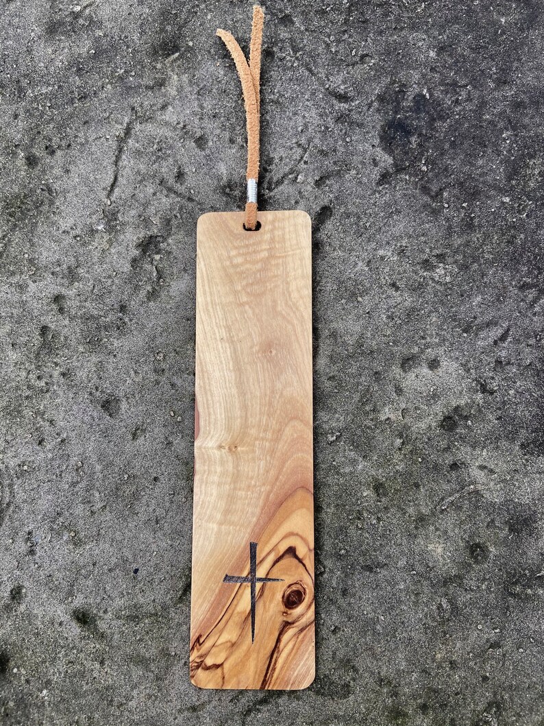 Christian Cross Olivewood Bookmark image 2