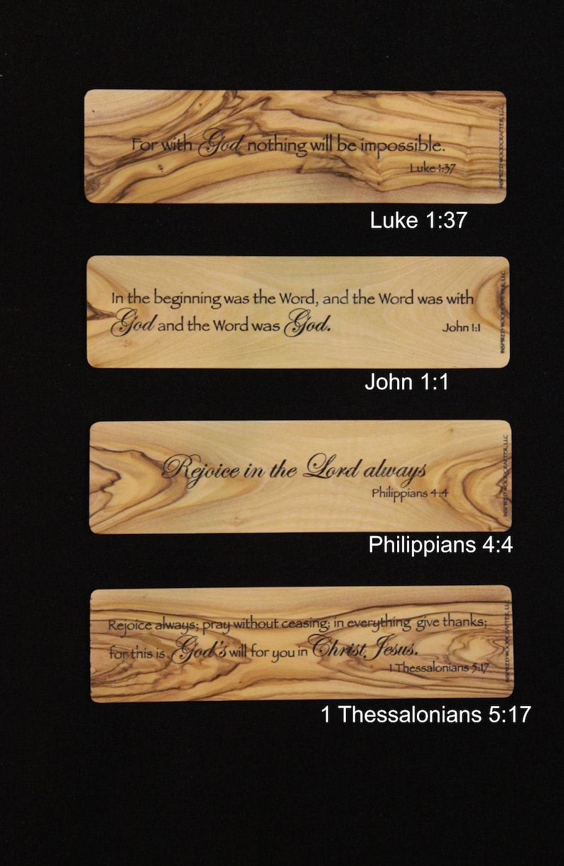 Scripture Olivewood Bookmark Bible Bookmark Christian Gift Etsy