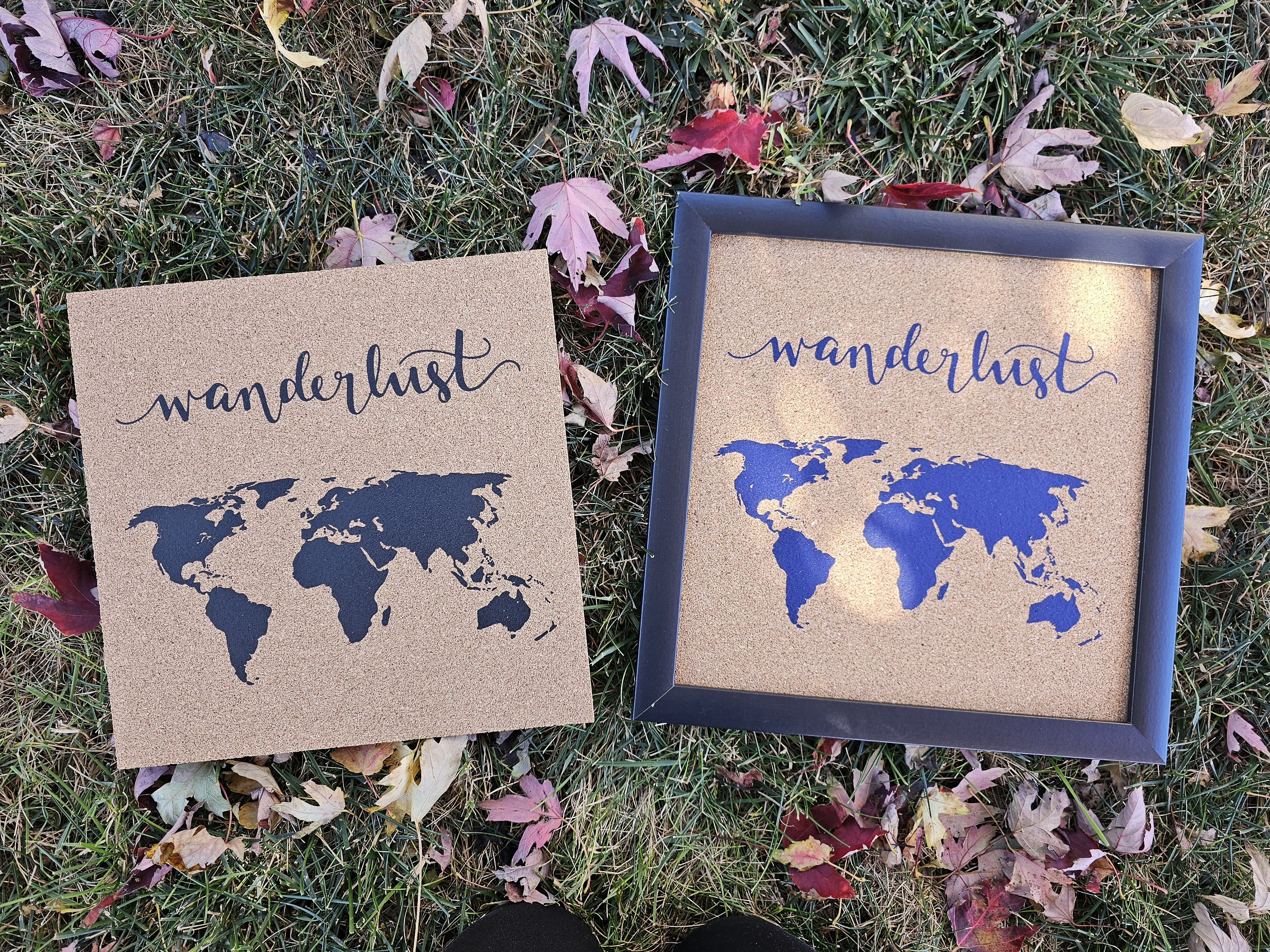 Wanderlust Map! Push Pin Cork Travel Map of the World - Pinnable Cork ...