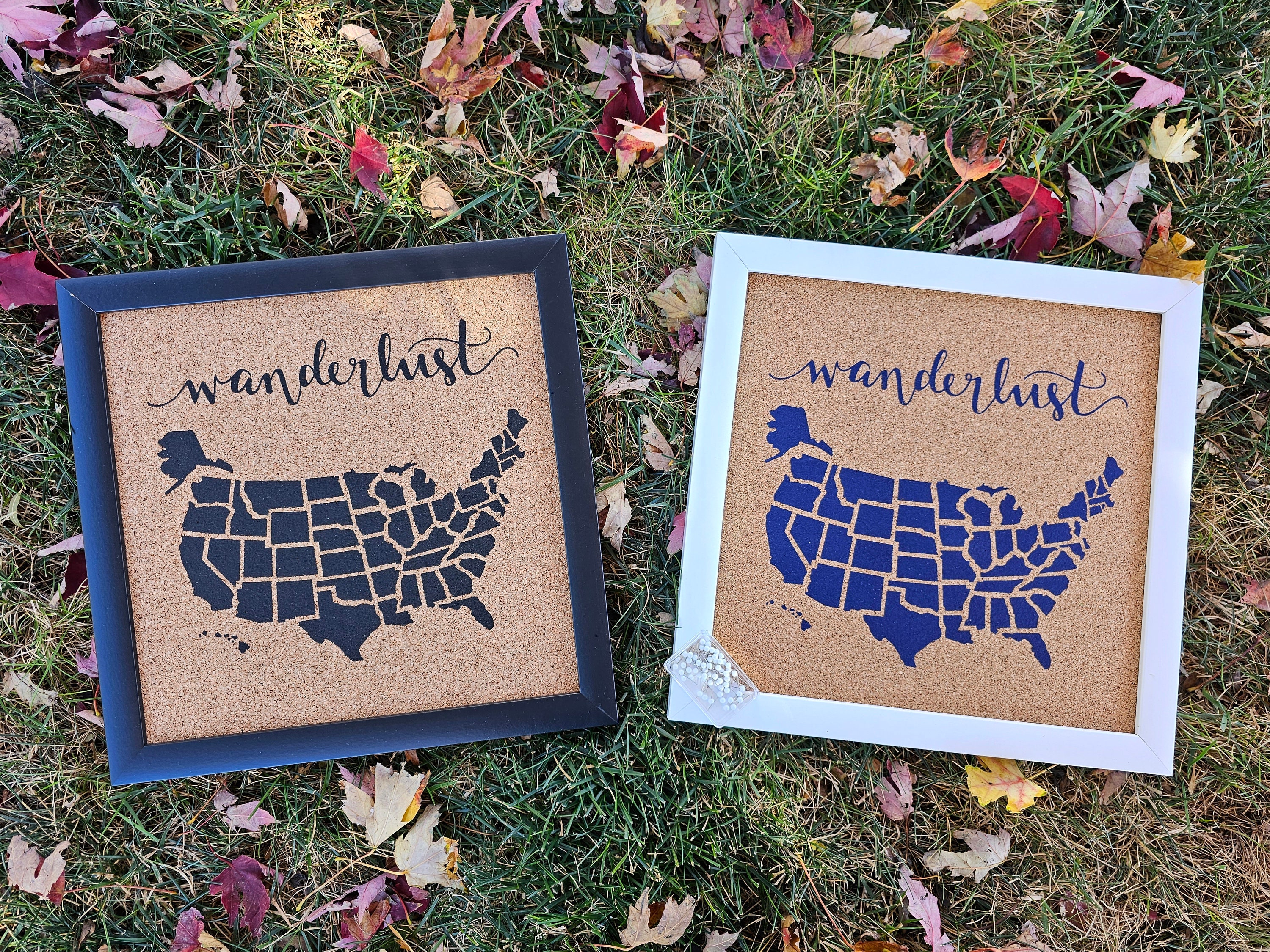Wanderlust Map! Push Pin Cork Travel Map of the United States ...