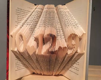 Custom Name - Book Folding Pattern - various folds - Easier than it looks! Full tutorial included - PDF by email