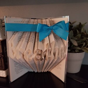 Folded book art, Custom Name or Date, Petrock Font, book sculpture, unique gift, wedding gift, gift for her, book lover, bridal shower gift image 9