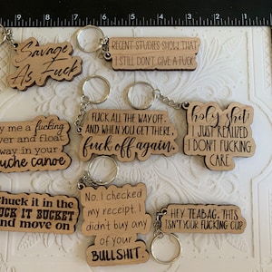 Inappropriate Keychains, Adult humour, Snarky Keychain, Funny Keychain, Explicative keychains, Swear keychain