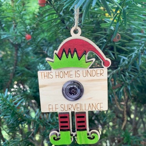 Elf Surveillance Camera, Santa Camera, Elf Ornament, Santa Surveillance, North Pole Camera