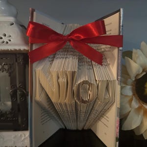 Custom folded book art, Custom Name, Timeless Font, book sculpture, unique gift, wedding gift, gift for her, book lover, bridal shower gift