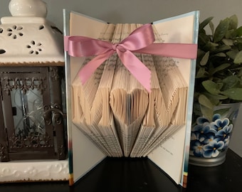 MOM with a Heart for the O - Book Folding Pattern - 168 folds - Easier than it looks! Full tutorial included - PDF by email