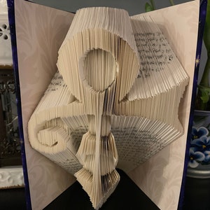 Prince Logo  - Book Folding Pattern - Combi Cut and fold - Easier than it looks! Full tutorial included - PDF by email