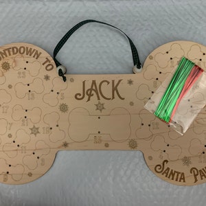 Countdown To Santa Paws - Dog Personalized Custom Advent - Pet Treat Christmas Countdown Wooden Sign - Christmas Gift For Pet Owners, Pet Lovers