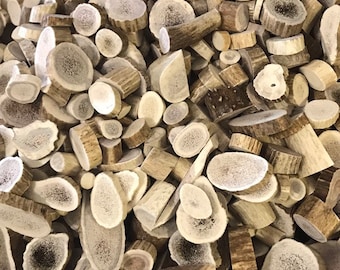 Bag of Elk and Deer Antler Buttons - Small/Medium/Large. Random sizes and shapes. 1 lb or 2 lb bag