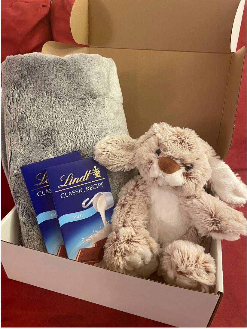 Penguin Stuffed Animal Care Package Sending Love & Hugs Thinking of You