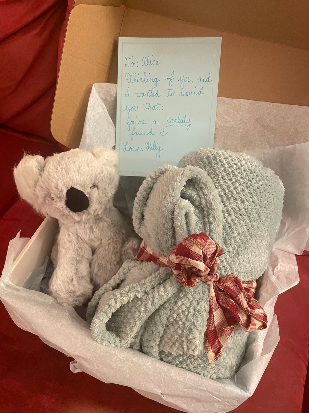 Koala Stuffed Animal Care Package Sending Love & Hugs Etsy