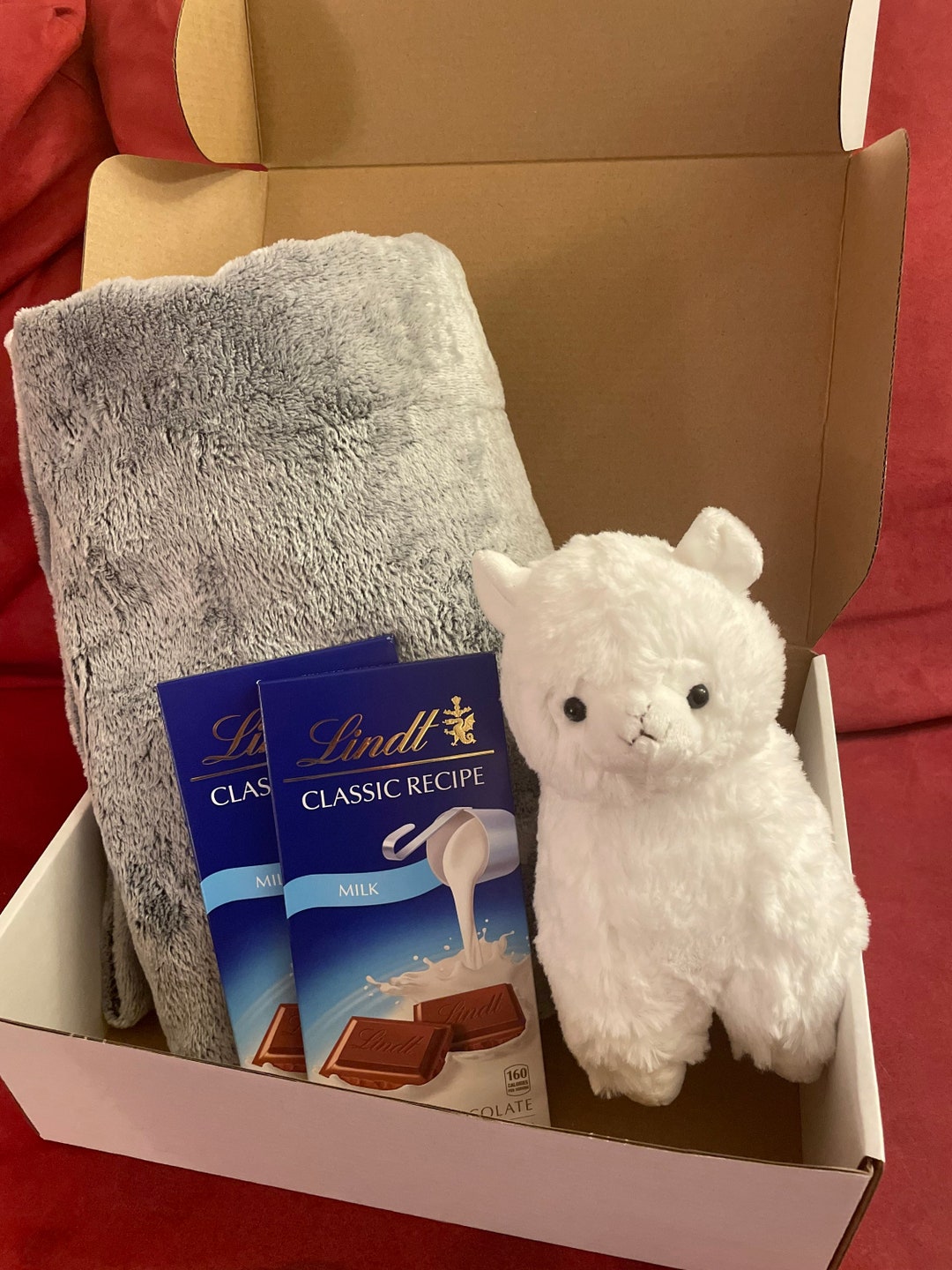 Llama Stuffed Animal Care Package Sending Love & Hugs Thinking of You