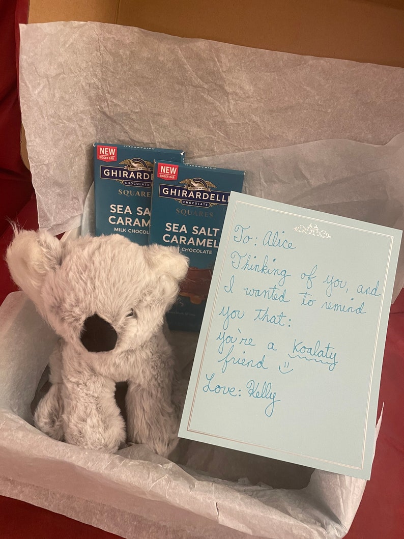 Koala Stuffed Animal Care Package Sending Love & Hugs Etsy