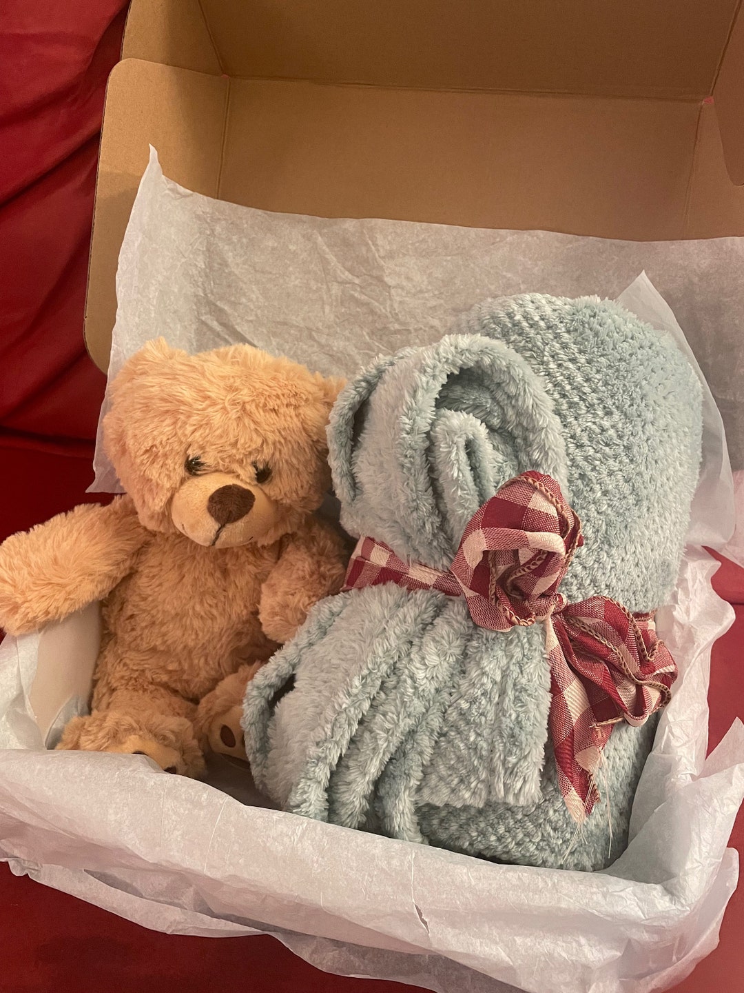 Teddy Bear Stuffed Animal Care Package Sending Love & Hugs Thinking of