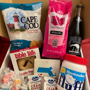 Massachusetts Food Care Package - New England Snacks Gift Box - Boston Treats - Unique State Pride Gift