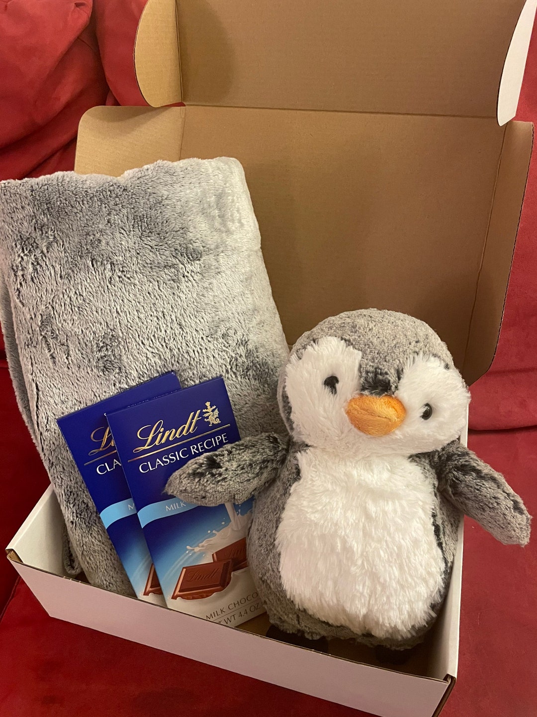 Penguin Stuffed Animal Care Package Sending Love & Hugs Etsy