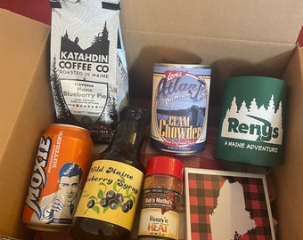 Maine Care Package | New England Care Package | Maine Food | Maine Blueberry, Coffee, Moxie, Seafood