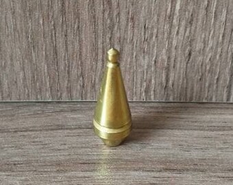 Vintage solid brass pointed spear lamp clock finials