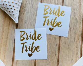 Bride Tribe Vinyl Decal, Hen Party decal, personalised hen glass, hen do decal, I do crew, DIY Bride