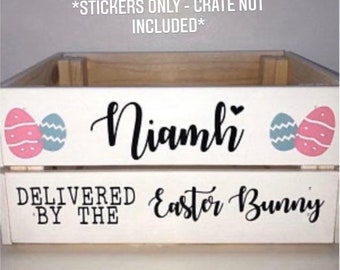 egg hunt box Personalised Easter Bunny Delivery Vinyl Decls for crate gift egg hunt box Personalised Easter Bunny Delivery Vinyl Decls for crate gift