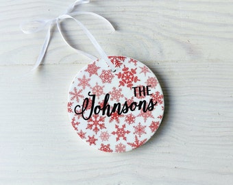 Personalized Christmas Tree Ornament, Custom Concrete Ornament, Christmas Tree Decor, Christmas Custom Gift Tags, First Christmas Ornament