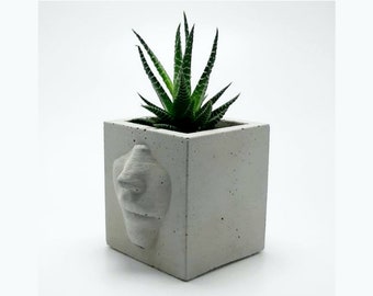 Concrete Planter,  Minimalist Design Succulent Holder, Concrete Pot, Cement Planter, Modern Cactus Planter, Housewarming Gift