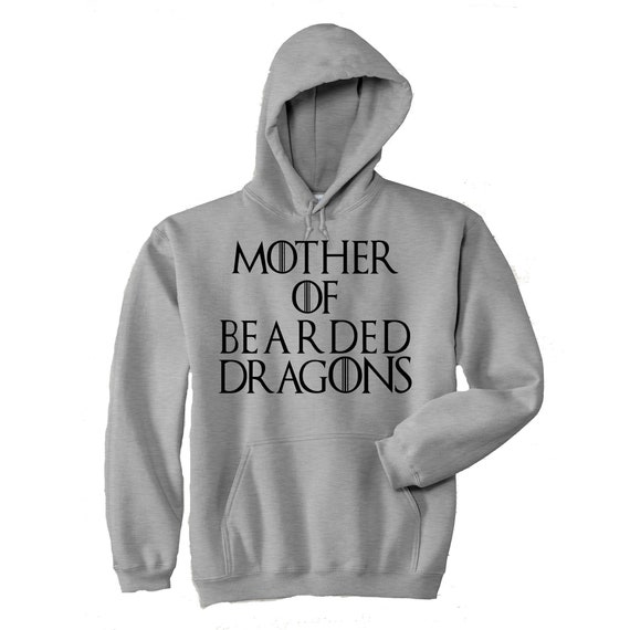 Bearded Dragon MOM Back Print Long Sleeve Hoodie for Men