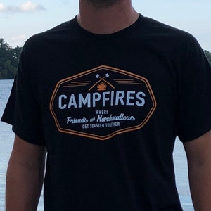 Camping shirt Funny Camping Shirts Lets Get Toasted Shirt Campfire Bay image 1