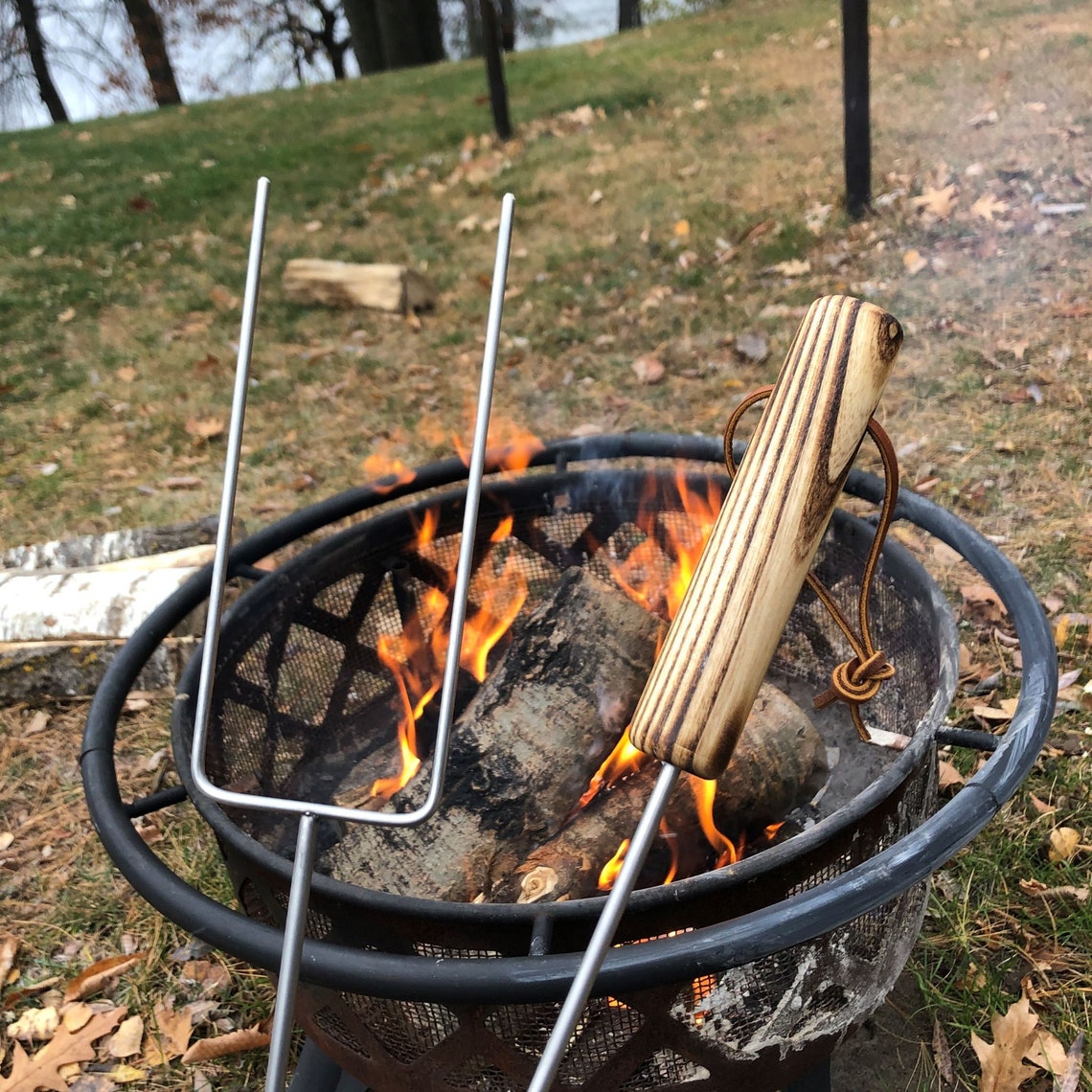 Campfire Tool Set Bonfire Tools Outdoor Fire Poker Set Etsy