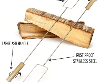 Stainless Steel Roasting Sticks - Easy Clean Up - Heavy Duty One Piece Design