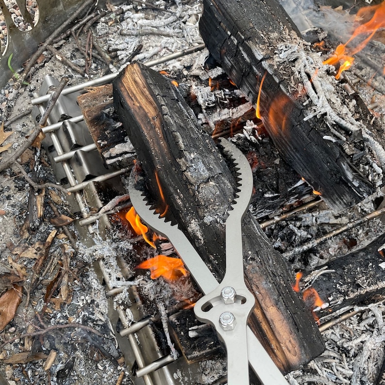 Fire Pit Tongs 43 or 36 Stainless Elite Series Log Etsy