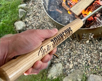 Personalized Fire Pokers - Stainless Steel - Custom Fire Pit Pokers - Custom Campfire Tools - Personalized Fire Pit Tools - Made In USA