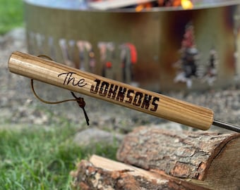 Personalized Fire Pokers - Stainless Steel - Custom Fire Pit Pokers - Custom Campfire Tools - Personalized Fire Pit Tools - Made In USA