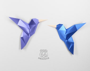 Papercraft Birds, Papercraft 3D, Origami Birds, Home Decor, Nursery Decor, Pepakura template, Kids Crafts, Dorm decor, low poly bird model