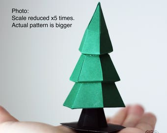 Christmas Tree, Papercraft tree, Paper tree, Happy New Year, Papertoy, Home Decor, Christmas, 3D papercraft model, lowpoly DIY, hobby idea