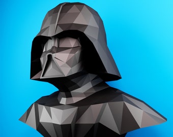 Papercraft Star Wars, Make your own Darth Vader Trophy, Papercraft Darth Vader, Paper Statue, Home Decor, 3D papercraft, DIY PDF Pattern