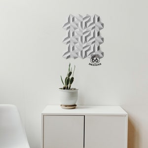 Tiles Cubism Papercraft, High Tech Interior Design, Honeycomb Hexagon Tiles, Paper Statue, Faux Tile, 3D papercraft, Loft Design diy image 6