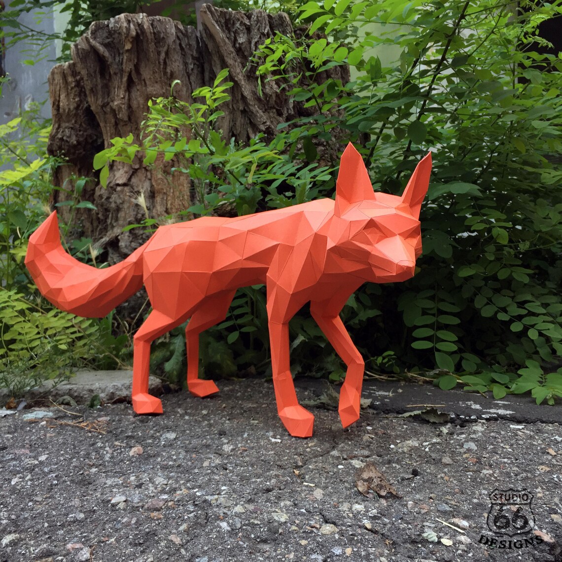 DIY Fox Papercraft, Red Fox, Fox Tail, Fox and Dogs, Fox Sculpture ...