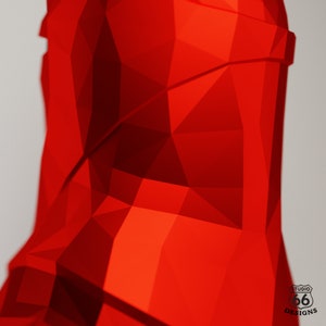 Papercraft Star Wars, Emperor's Royal Guard, Red Guard, Palpatine Guard, Imperial Royal Guard, Paper Statue, Redrobes, 3D papercraft pattern image 4