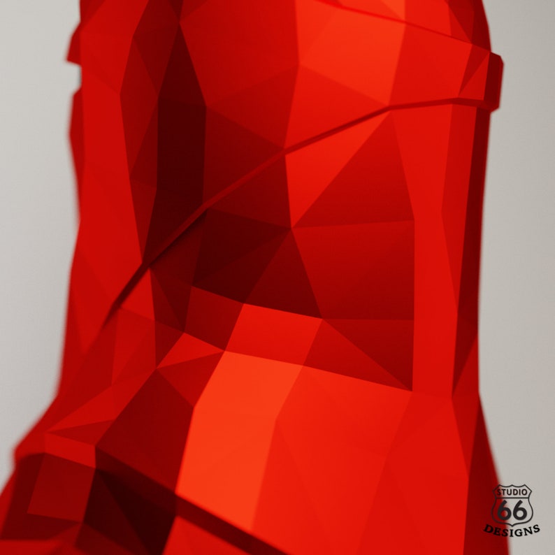 Papercraft Star Wars, Emperor's Royal Guard, Red Guard, Palpatine Guard, Imperial Royal Guard, Paper Statue, Redrobes, 3D papercraft pattern image 4