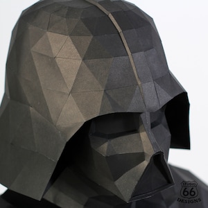 Papercraft Star Wars, Make your own Darth Vader Statue, Papercraft Darth Vader, Paper Statue, Home Decor, 3D papercraft, DIY PDF Pattern image 6