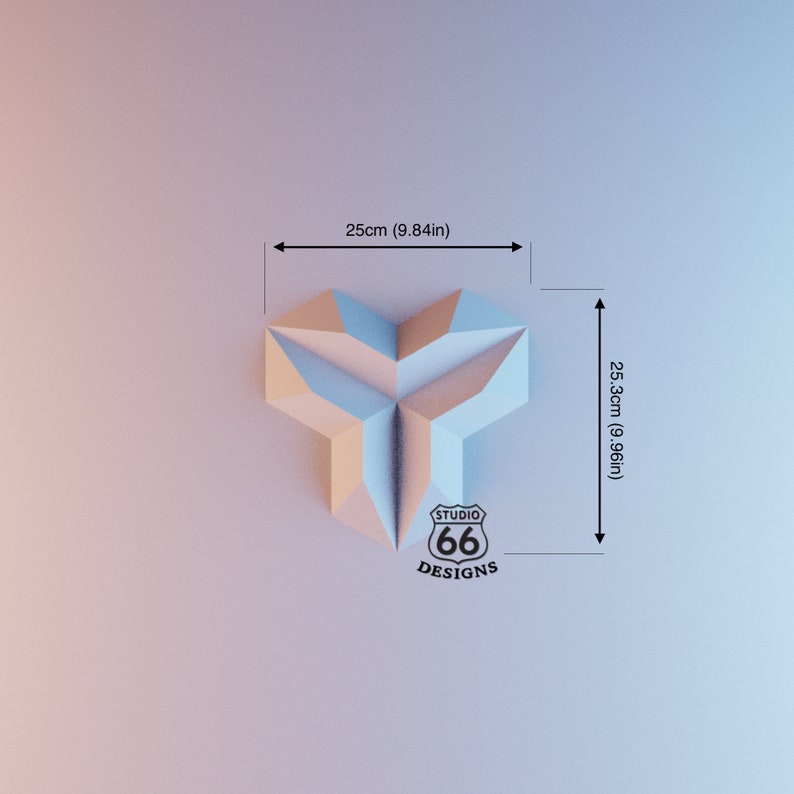 Tiles Cubism Papercraft, High Tech Interior Design, Honeycomb Hexagon Tiles, Paper Statue, Faux Tile, 3D papercraft, Loft Design diy image 8