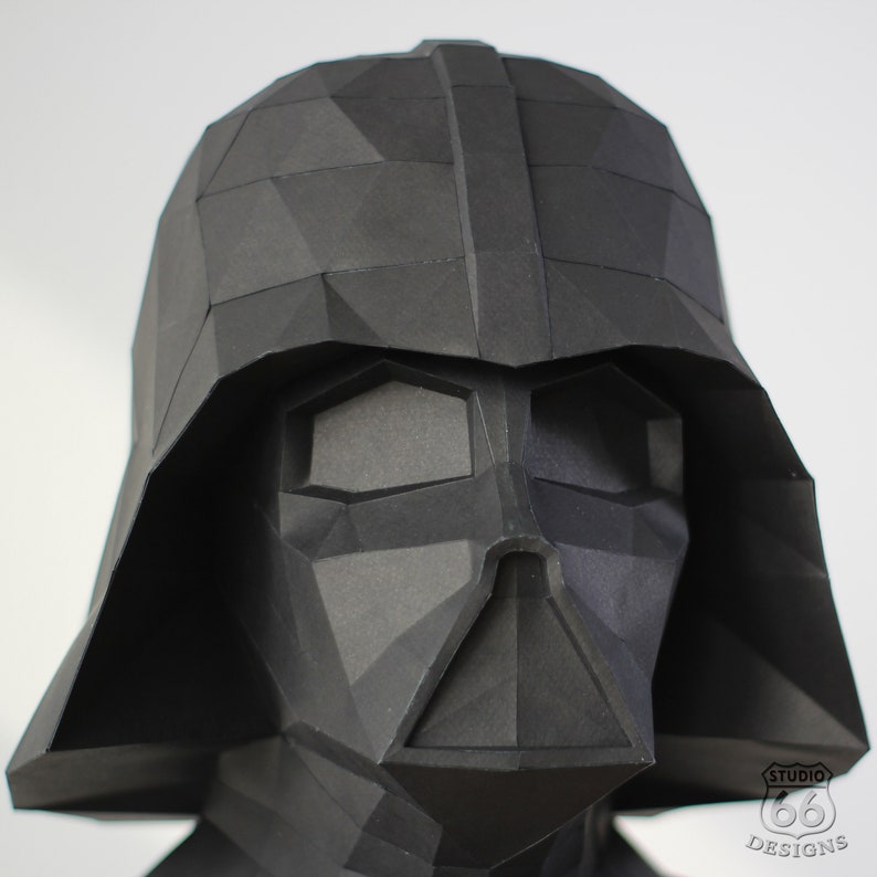 Papercraft Star Wars, Make your own Darth Vader Statue, Papercraft Darth Vader, Paper Statue, Home Decor, 3D papercraft, DIY PDF Pattern image 3