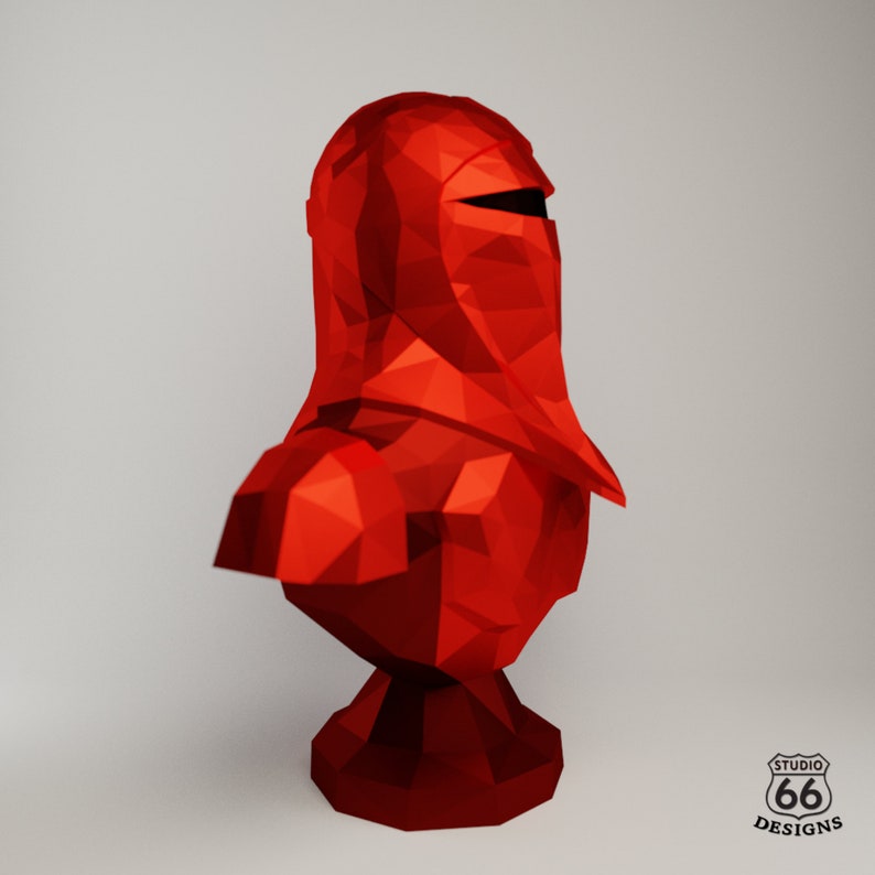 Papercraft Star Wars, Emperor's Royal Guard, Red Guard, Palpatine Guard, Imperial Royal Guard, Paper Statue, Redrobes, 3D papercraft pattern image 6