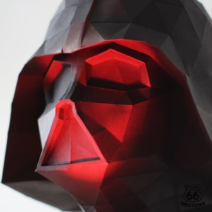 Papercraft Star Wars, Make your own Darth Vader Trophy, Papercraft Darth Vader, Paper Statue, Home Decor, 3D papercraft, DIY PDF Pattern image 5