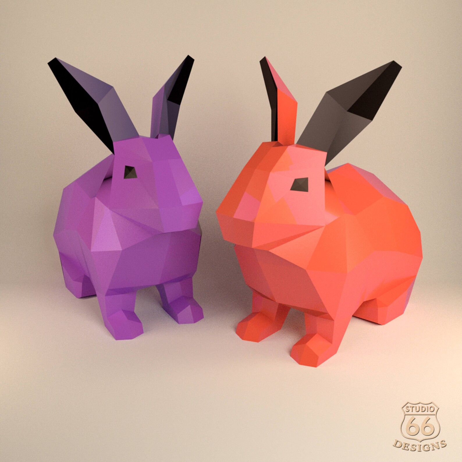 Rabbit Sculpture Papercraft Rabbit Paper Bunny Bunny Etsy España