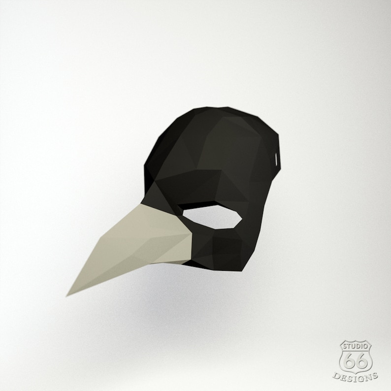 Crow Mask Face Mask Papercraft Crow Papercraft Mask Animal Etsy UK